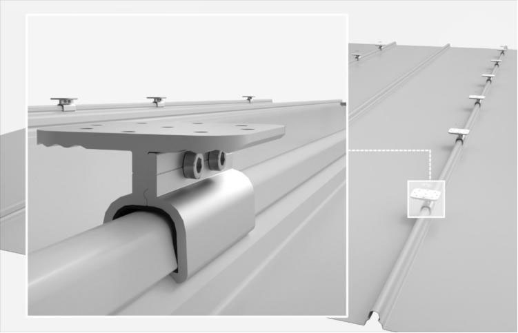 Photovoltaic Panel Standing Seam Clamp For Roof Solar Mounting System ...
